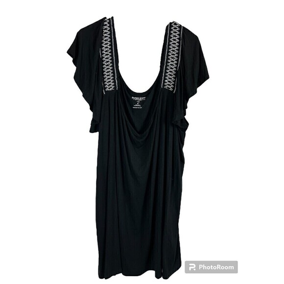 Torrid Women Black Size 6 Blouse Flutter Sleeve Off Shoulder Peasant Knit Top H3 - Picture 1 of 9